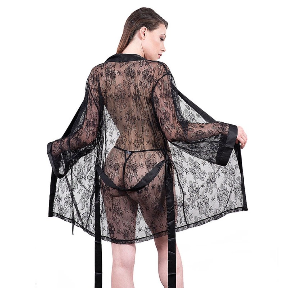 Sheer Lace Robe - Picture 3 of 3